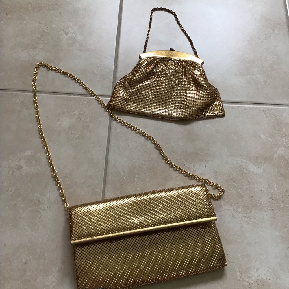 Whiting & Davis Gold Metal Mesh Purse Bundle - Picture 4 of 13